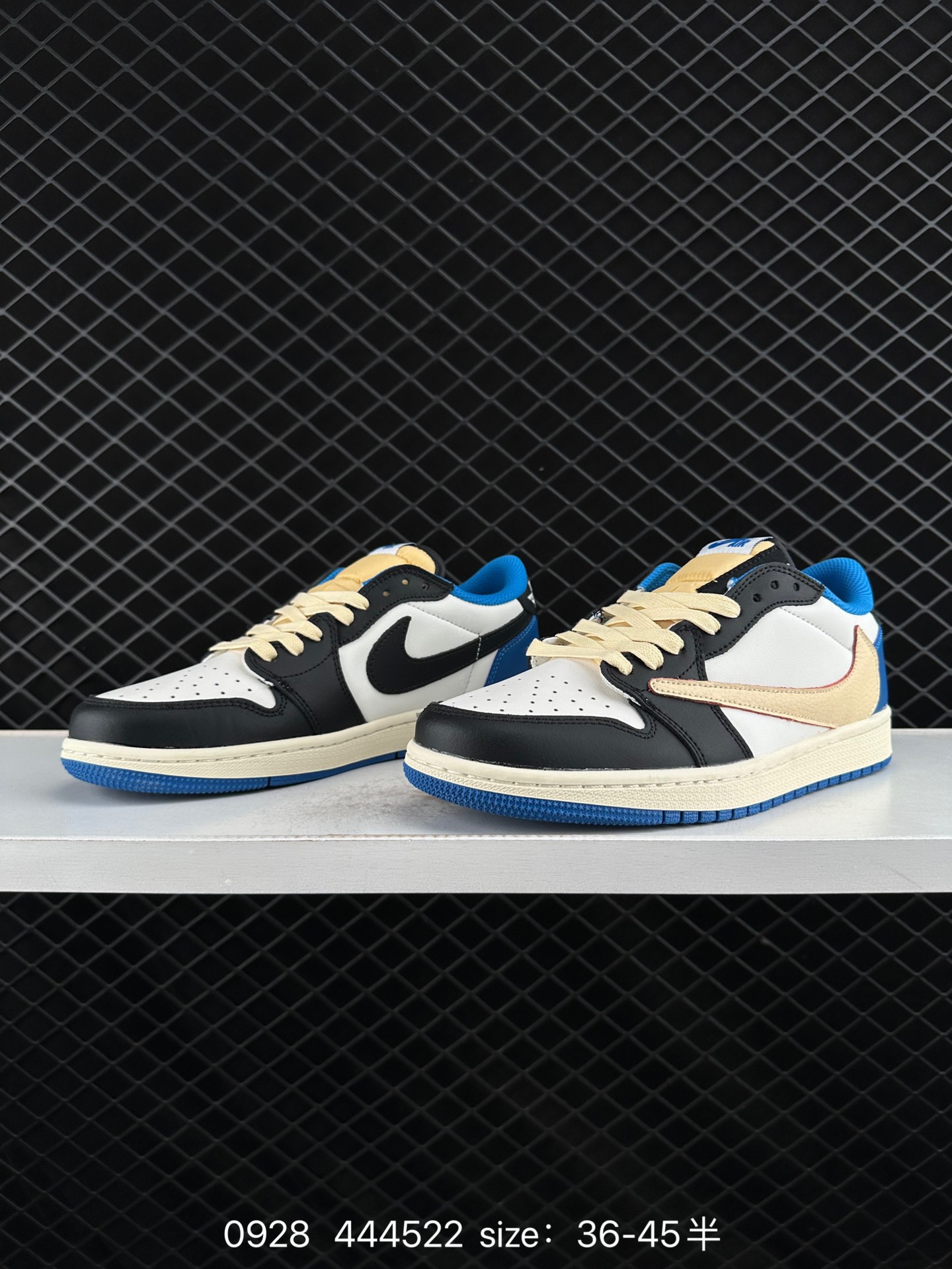 fragment design x Travis Scott x Nike Air Jordan 1 Low OG SP”Black/Green Toe“